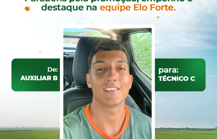 Promoção do nosso colaborador Matheus Araújo