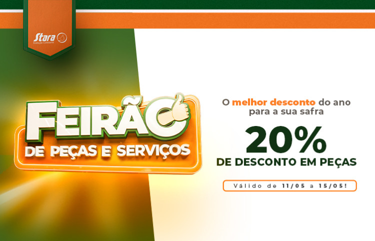 Faltam 10 dias para o Feirão de Peças e Serviços Stara