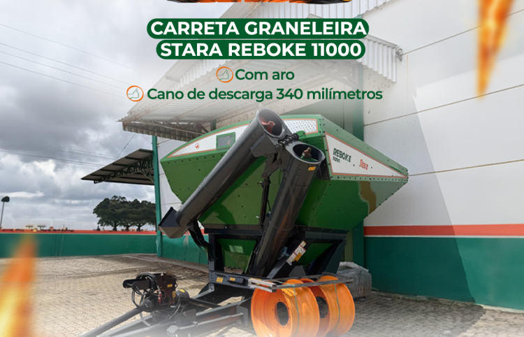OFERTAS RELÂMPAGO: CARRETA GRANELEIRO STARA REBOKE 11000 COM ARO