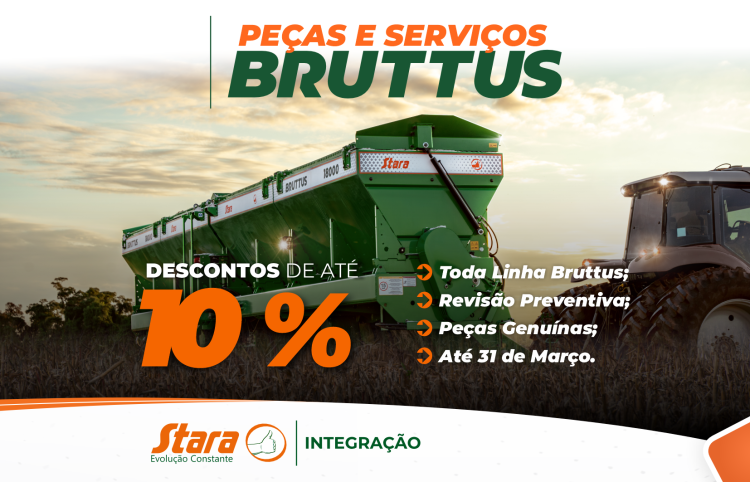 Peças e Serviços Bruttus com condições especiais!