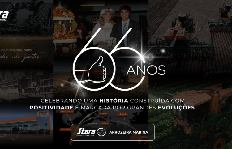 Trator antigo com equipamento agrícola que representa a história da Stara.