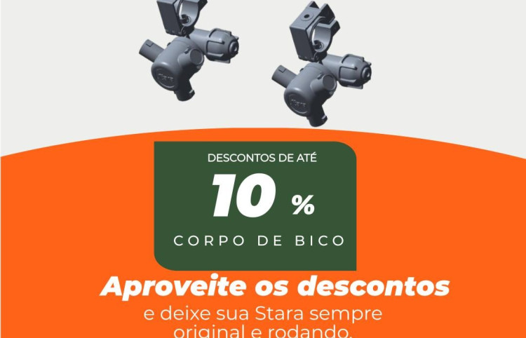 Pulverização eficiente: aproveite até 10% de desconto em bicos e corpos de bico