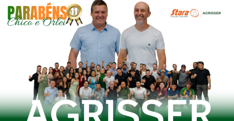 A AGRISSER COMPLETA 11 ANOS!