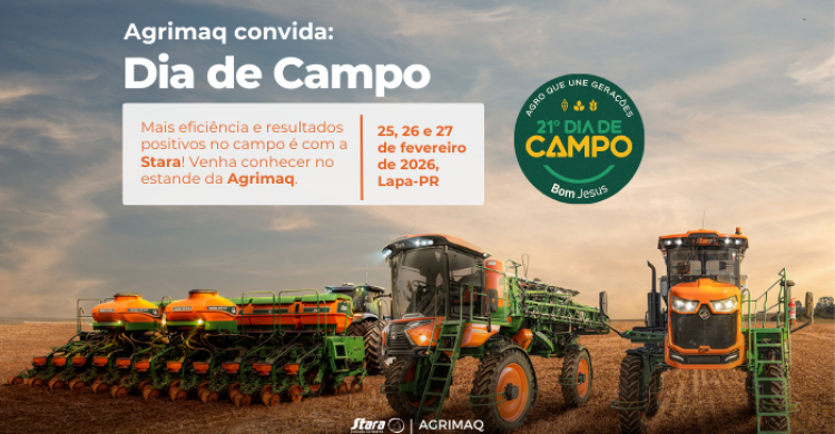 Agrimaq confirma presença no 21º Dia de Campo da Cooperativa Bom Jesus, em Lapa/PR