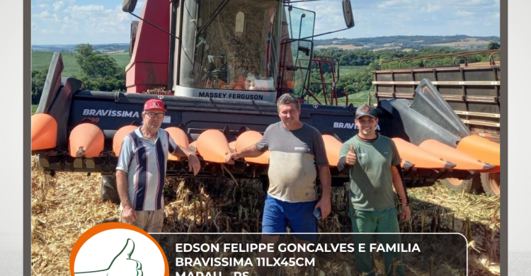 ENTREGA DE PLATAFORMA DE MILHO BRAVISSIMA – MARAU - RS