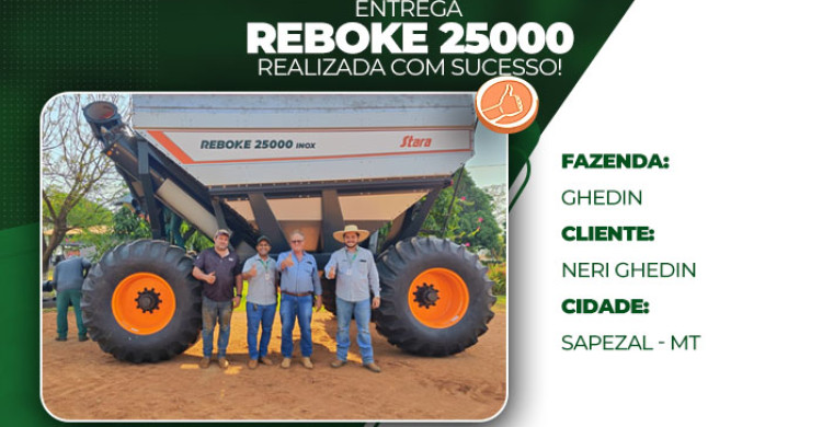 Entrega Reboke 25000 realizada com sucesso!