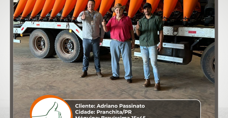 Entrega de Plataforma de Milho Bravíssima 15x45 em Pranchita/PR