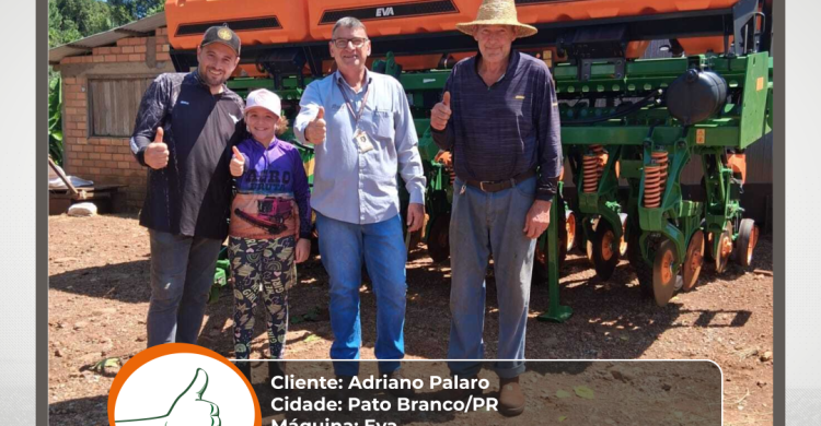 Entrega de Plantadeira Eva Stara em Pato Branco/PR