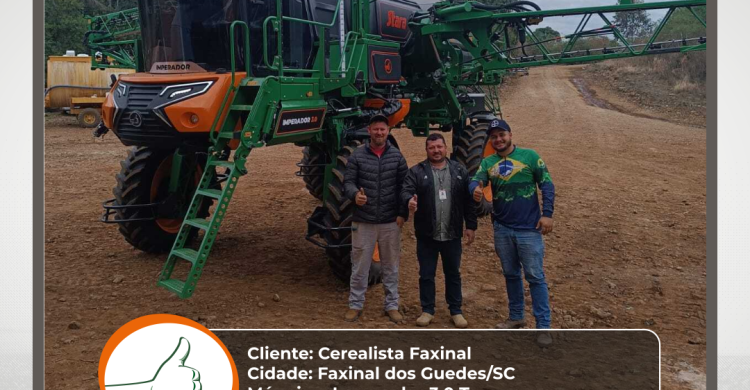 Cerealista Faxinal recebe Imperador 3.0 Top na Fazenda Sete Quedas, em Faxinal dos Guedes