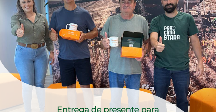 STARA CONSÓRCIOS 8 ANOS: ENTREGA DE PRESENTE PARA OS CLIENTES JOÃO VITOR DALLAGNOL E IRANIR DALBOSCO