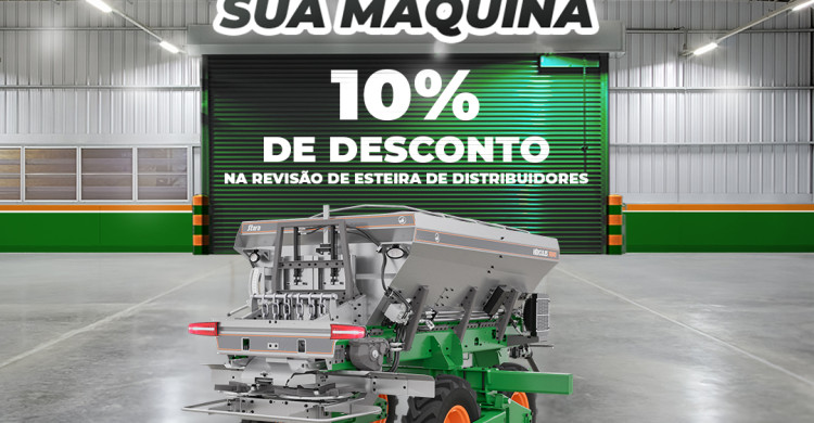 Revisão de Esteira de Distribuidor com 10% de Desconto – Futura Máquinas Patos de Minas