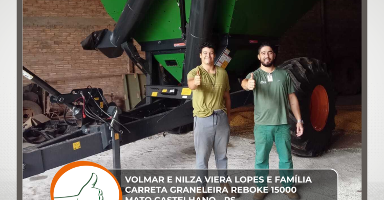 ENTREGA DE CARRETA REBOKE 15000 – MATO CASTELHANO - RS