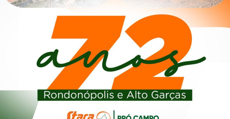 Parabéns Rondonópolis e Alto Garças pelos seus 72 anos de História!