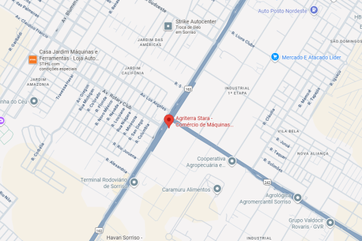 Av. Idemar Riedi, nº 8990, Loteamento Valo  - Sorriso/MT, CEP: 78890-000