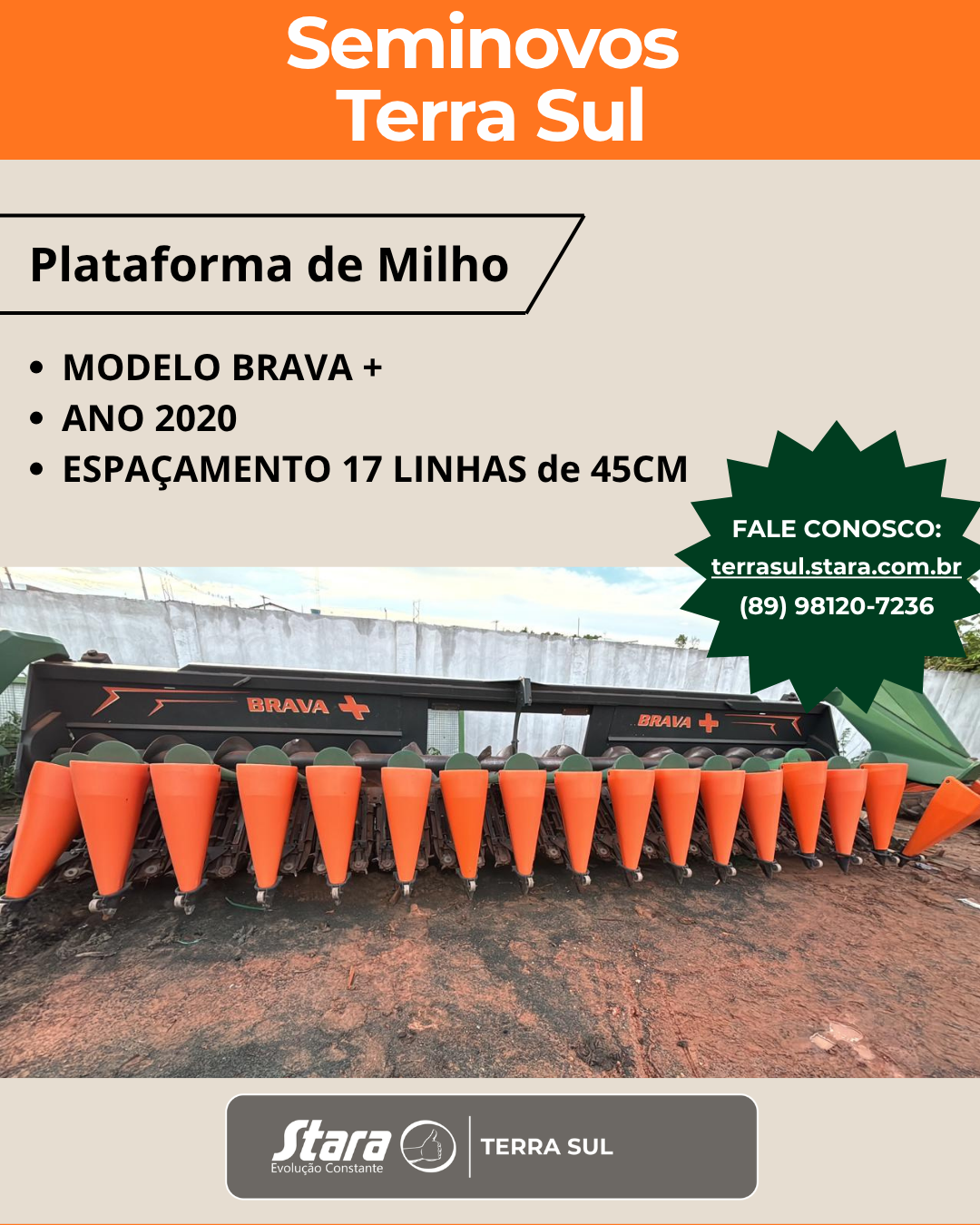 PLATAFORMA DE MILHO BRAVA +