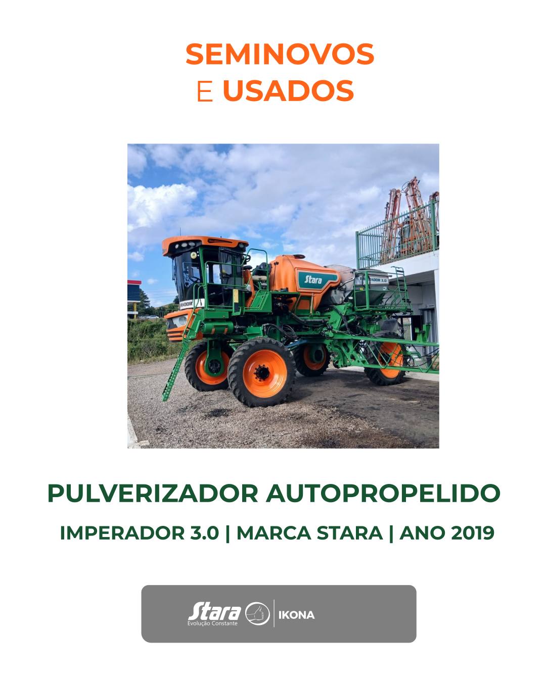 PULVERIZADOR AUTOPROPELIDO MODELO IMPERADOR  3.0 ELETRONICO