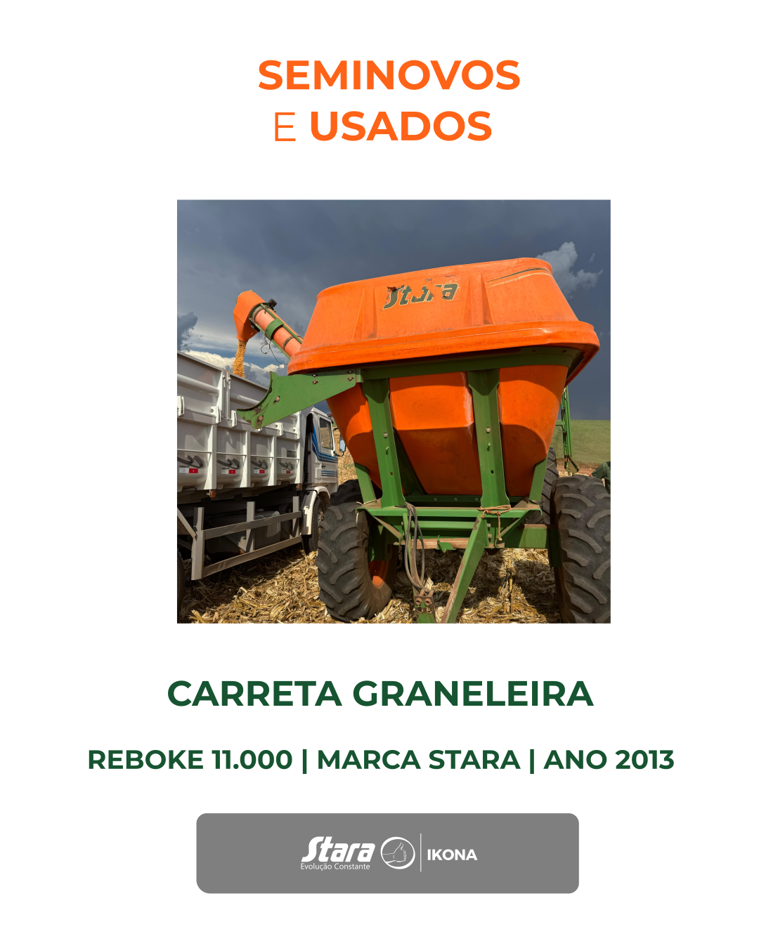 CARRETA GRANELEIRA REBOKE 11.000