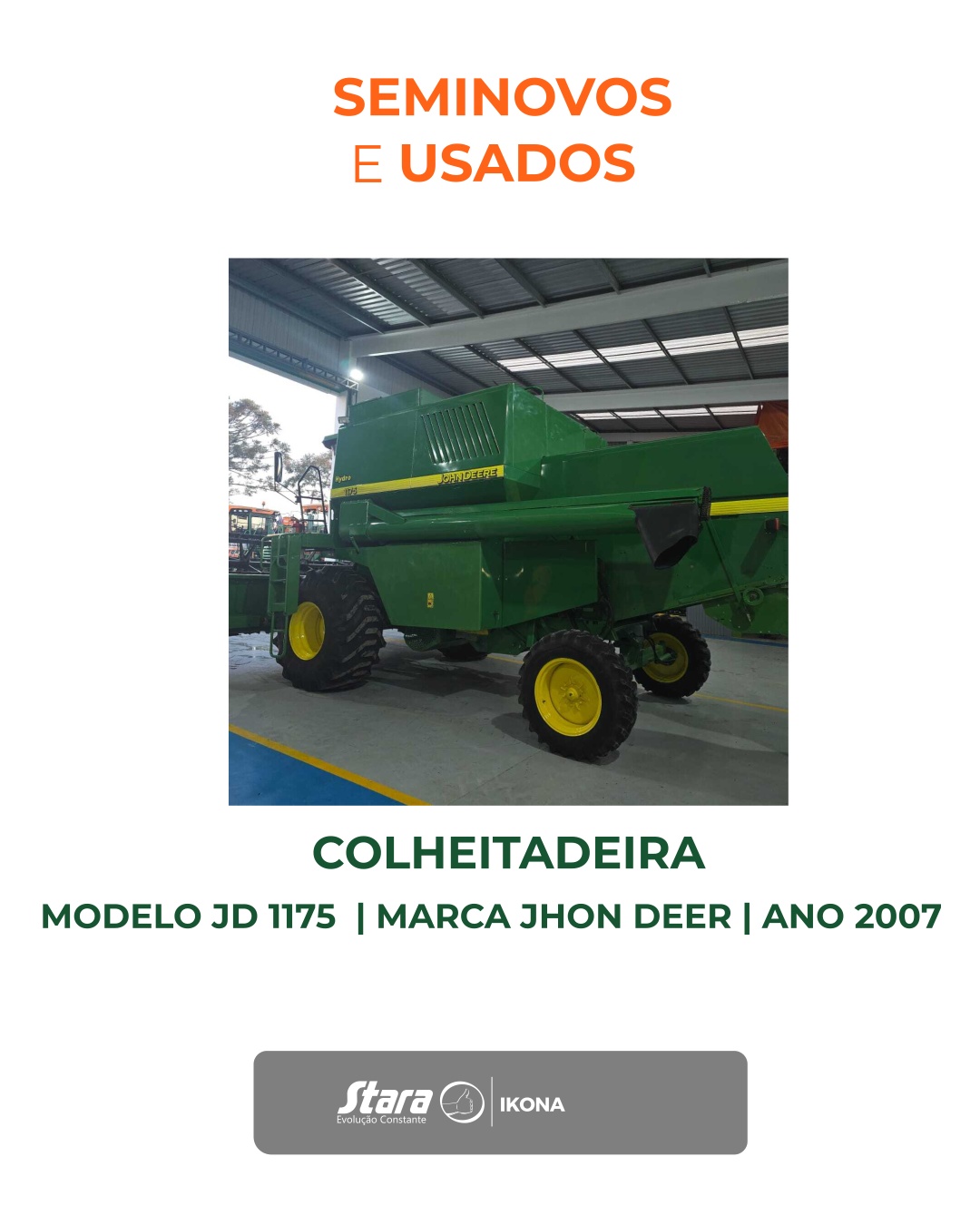 COLHEITADEIRA MODELO JD 1175