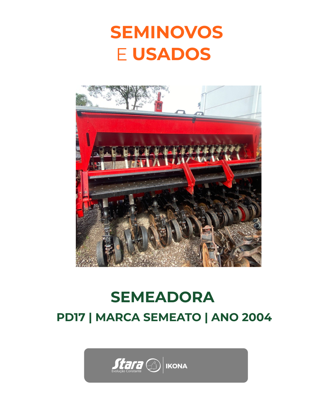 SEMEADORA ADUBADORA DE ARRASTO MODELO PD21