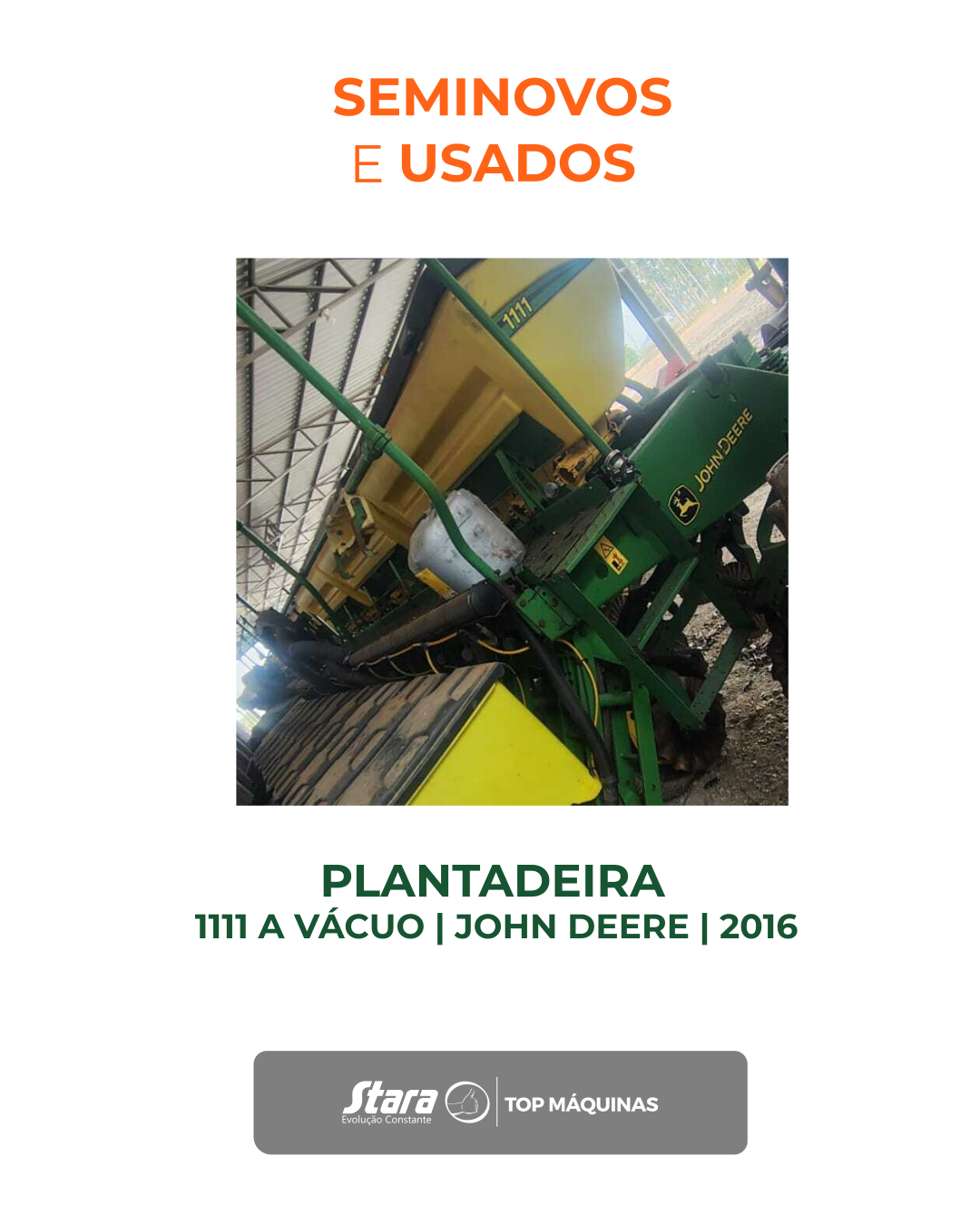 JOHN DEERE 1111 A VÁCUO 2016