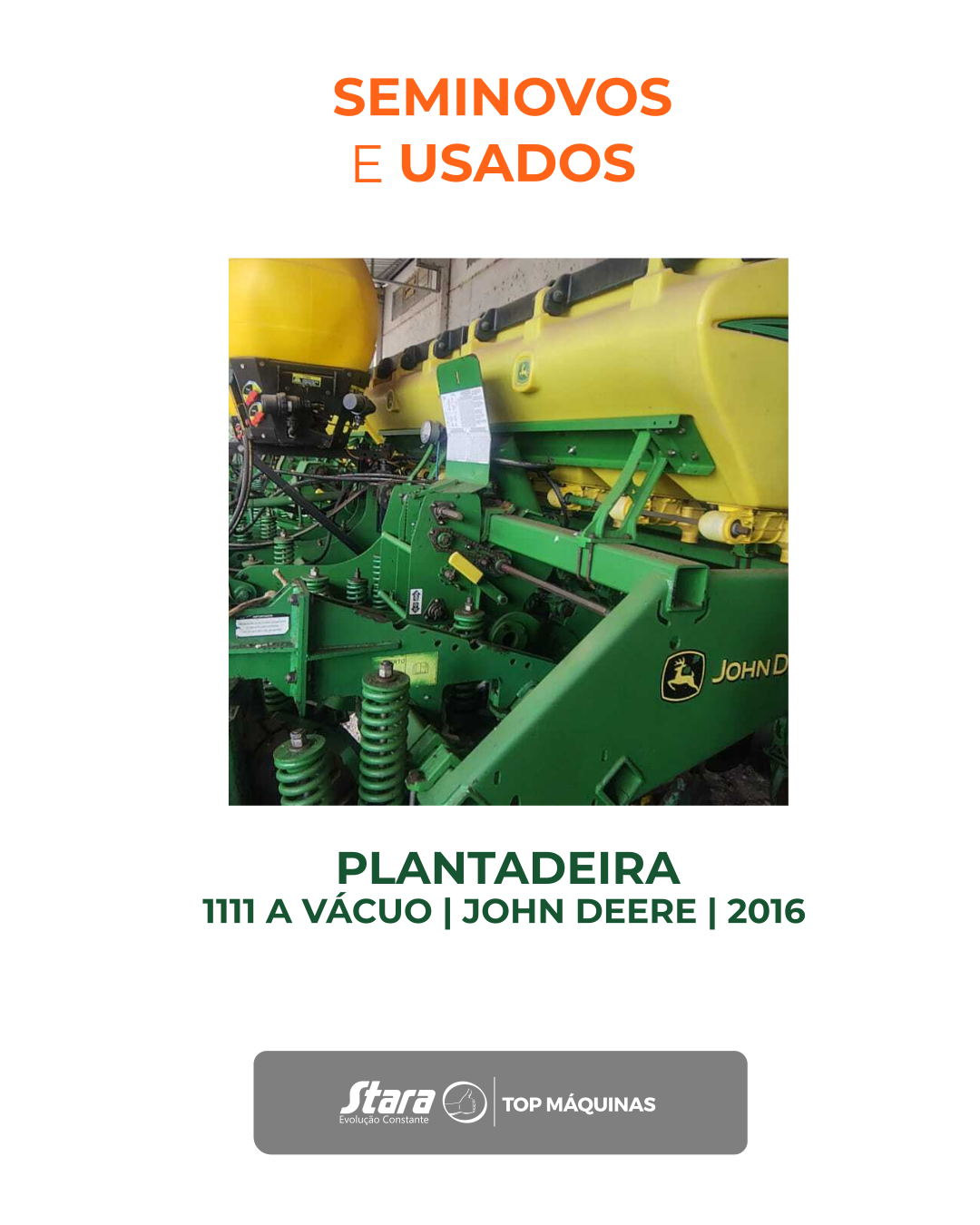 JOHN DEERE 1111 A VÁCUO 2016