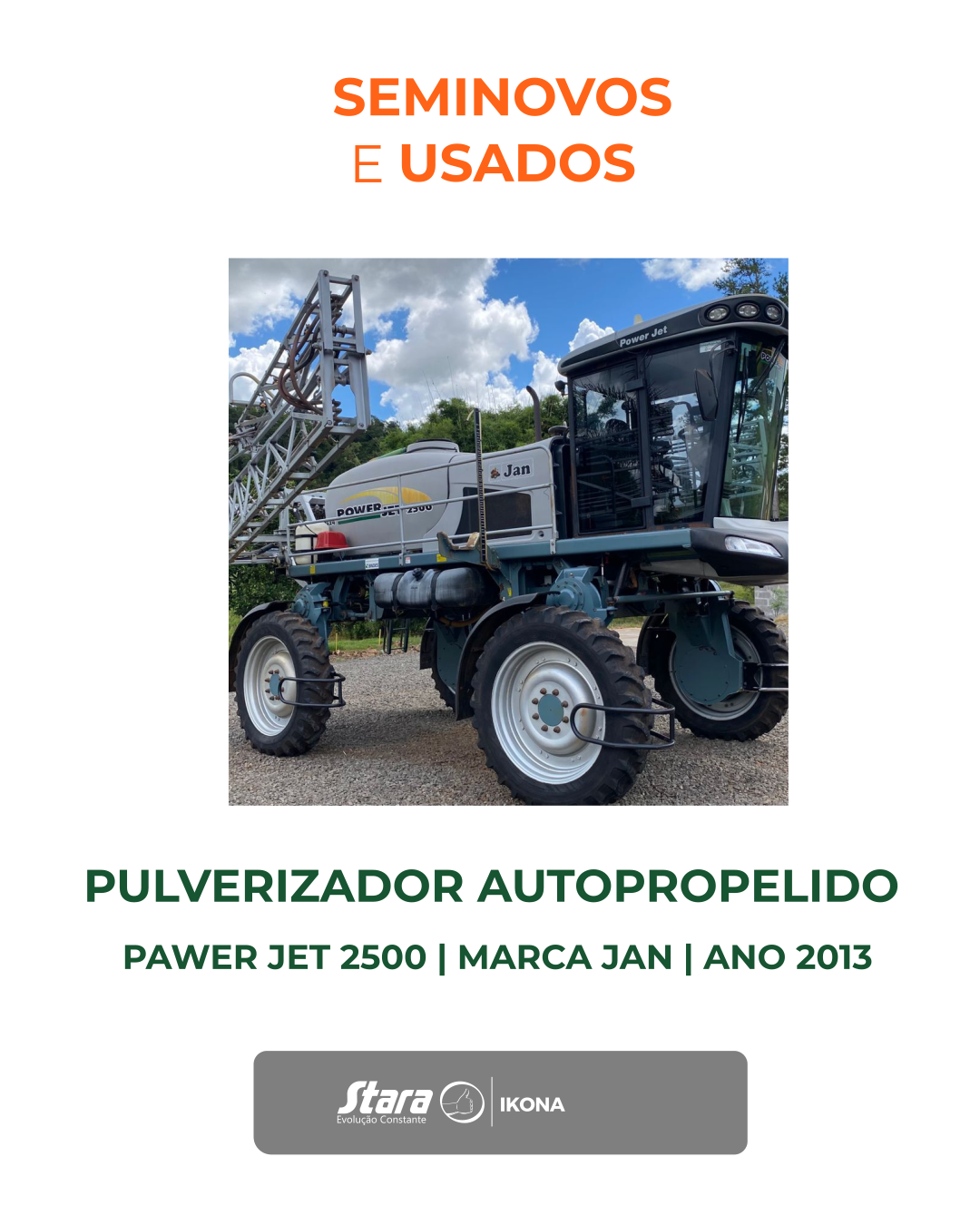 PULVERIZADOR AUTOPROPELIDO MODELO PAWER JET 2500