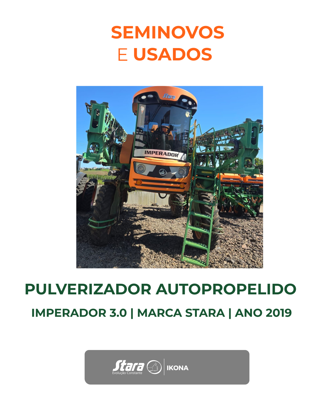 PULVERIZADOR AUTOPROPELIDO MODELO IMPERADOR  3.0 ELETRONICO