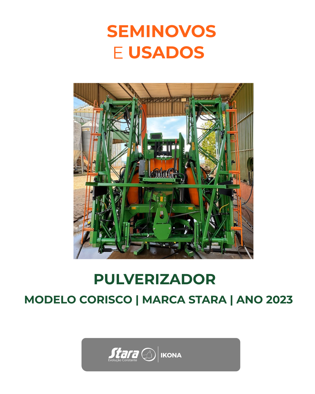 PULVERIZADOR AGRICOLA DE BARRAS MODELO CORISCO 700/500