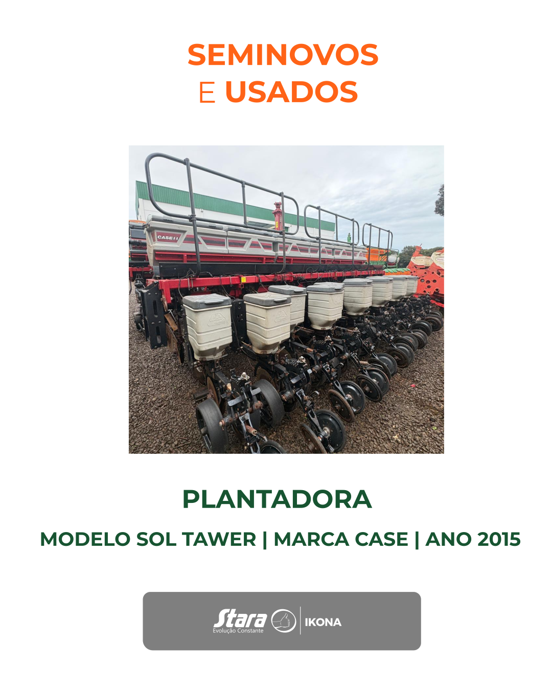 PLANTADORA ADUBADORA DE ARRASTO MODELO SOL TAWER-13LX45CM