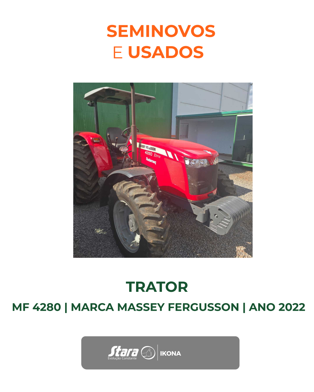 TRATOR AGRICOLA MODELO MF 4280