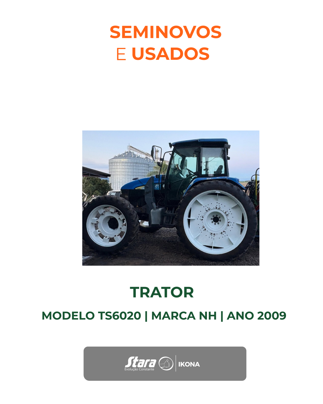 TRATOR AGRICOLA MODELO NH TS 6020