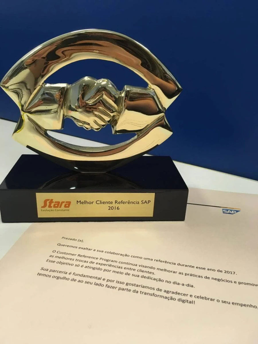 Stara is recognized as the Best Client Reference SAP during the SAP Forum Brazil