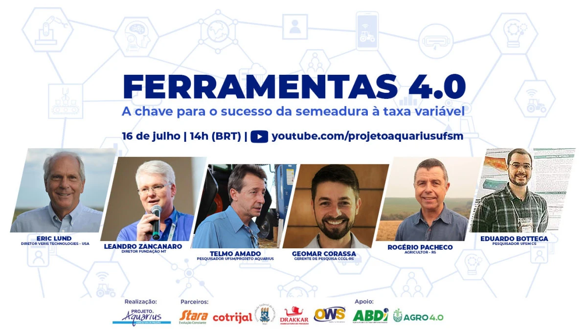 Projeto Aquarius promove live sobre a Agricultura 4.0