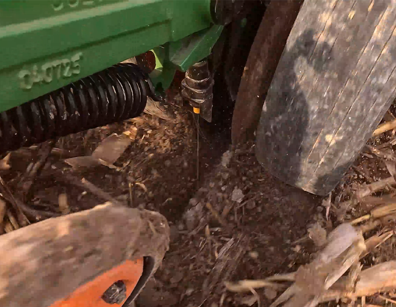 Pulverização no Sulco