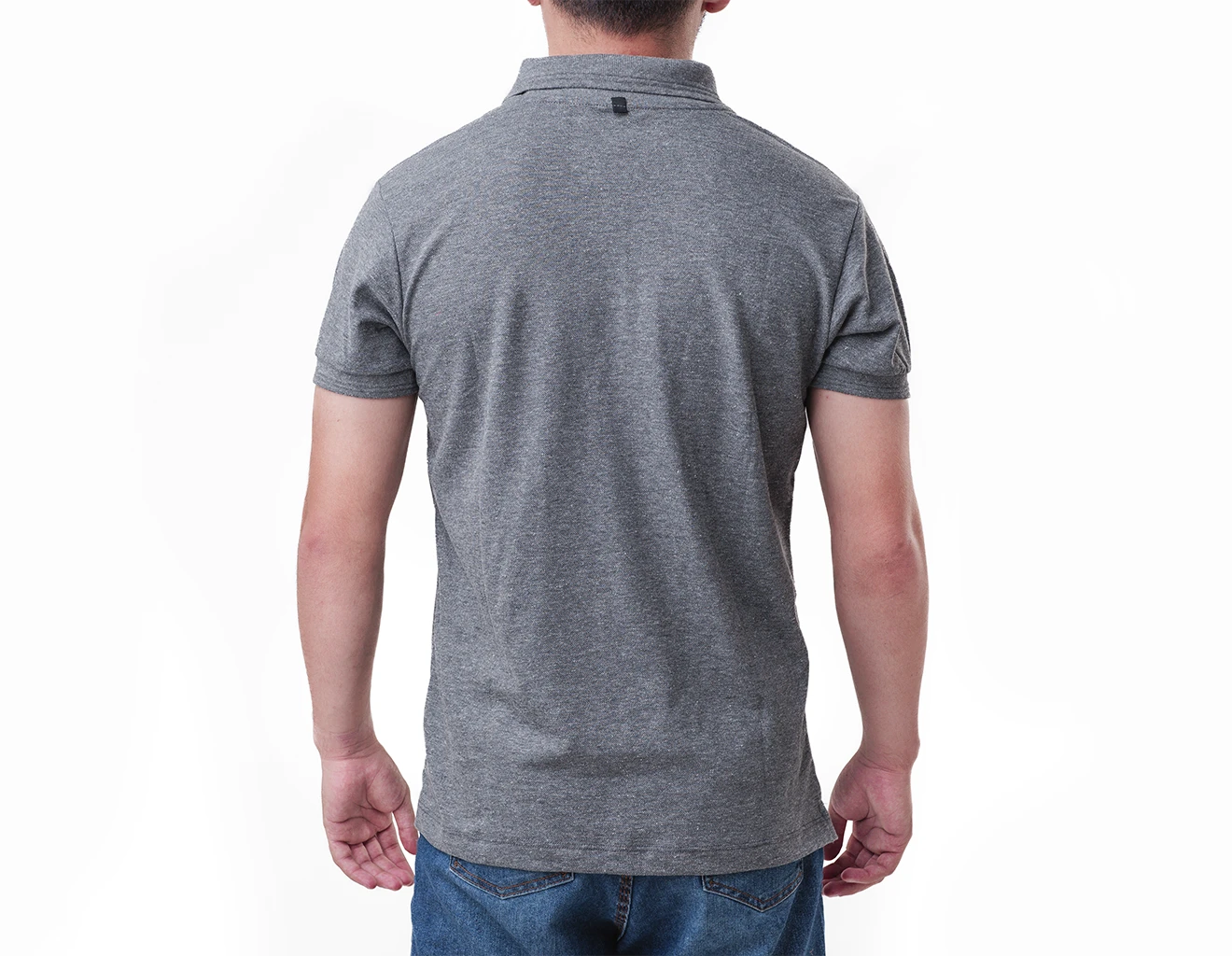 Camiseta cuello camisero gris Milani