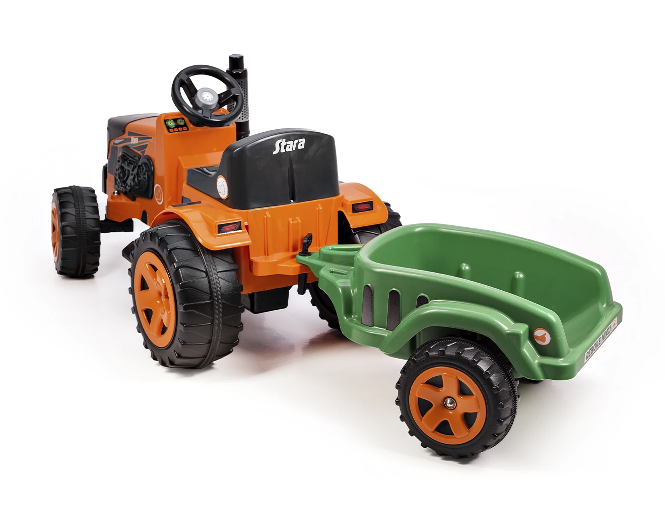 Игрушечный трактор Stara с аккумулятором и прицепом