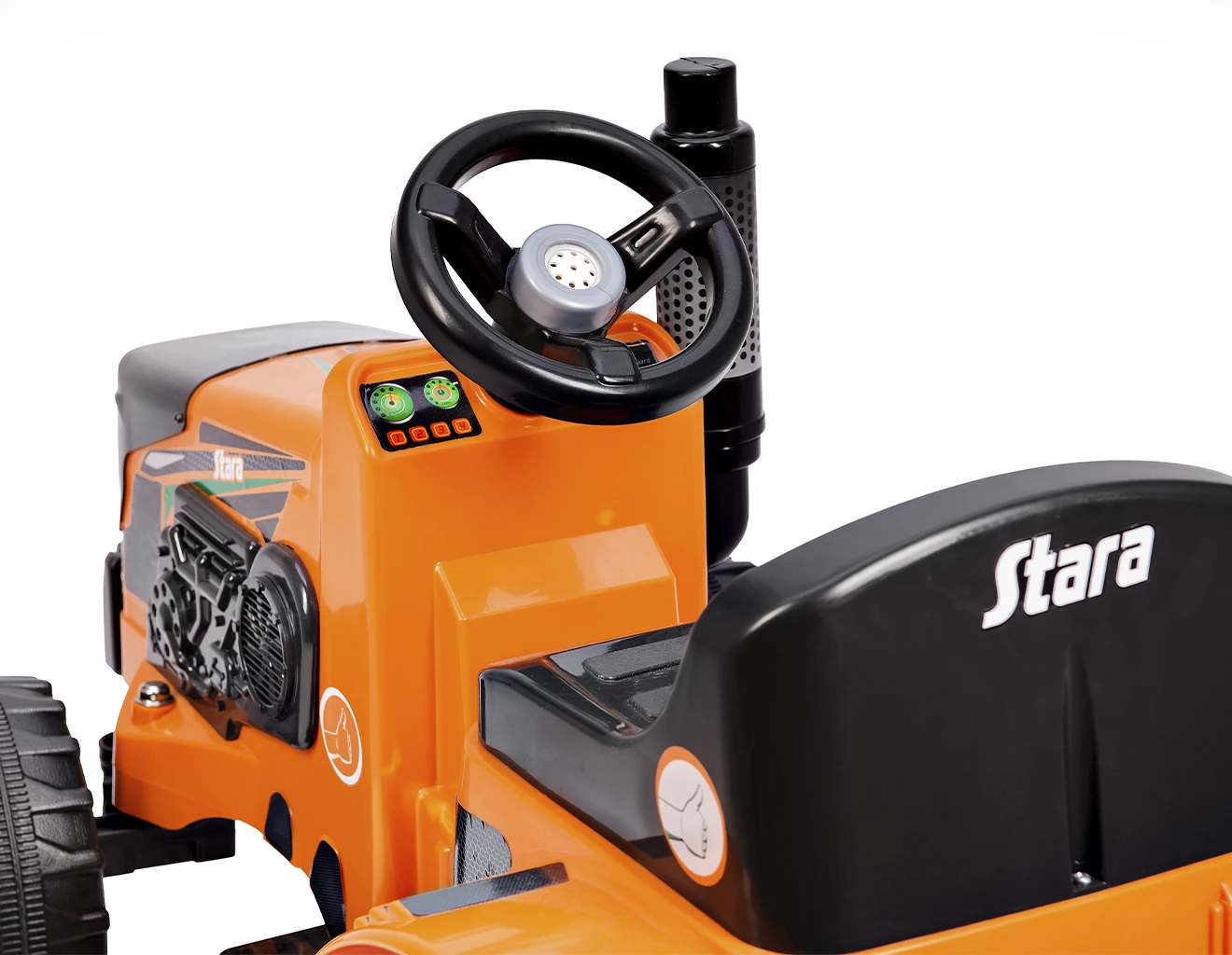 Игрушечный трактор Stara с аккумулятором и прицепом