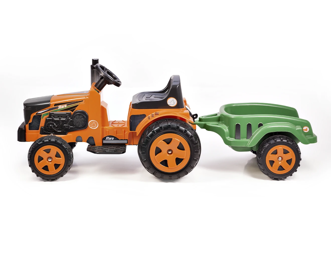 Игрушечный трактор Stara с аккумулятором и прицепом